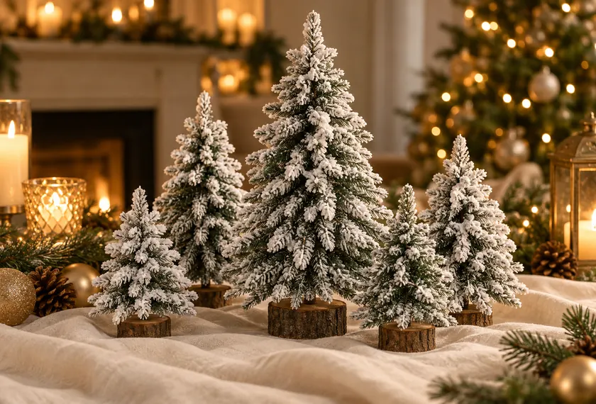 Frosted flocked artificial Christmas tree, wholesale