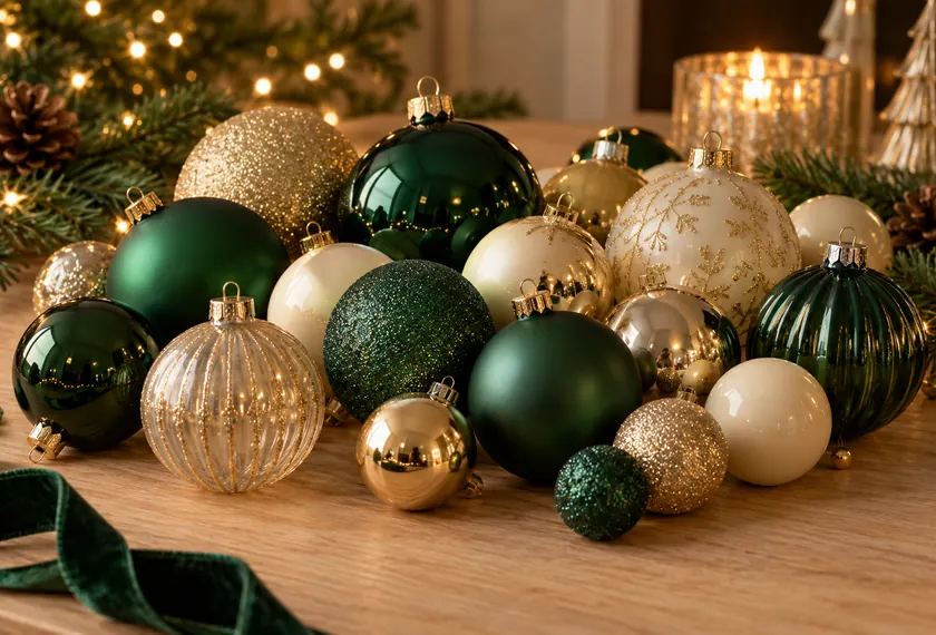Wholesale Christmas baubles stacked, bulk stock for retailers