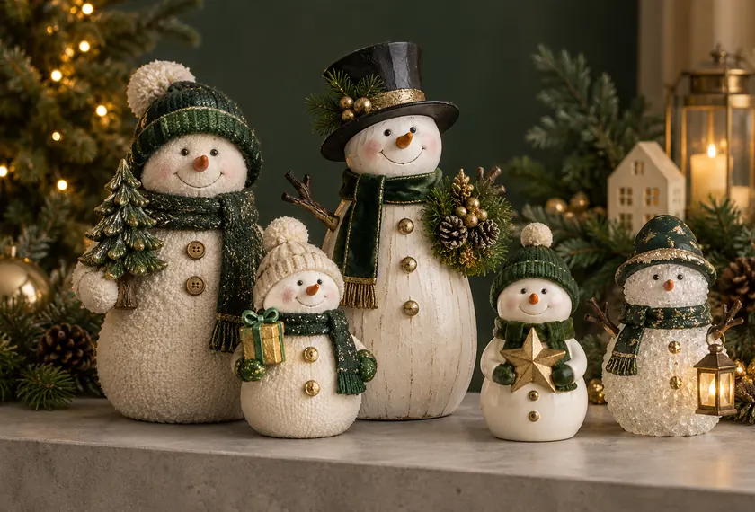 Snowman Christmas figurine, wholesale
