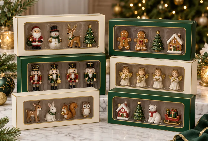 Multipack of Christmas figurines, wholesale bulk