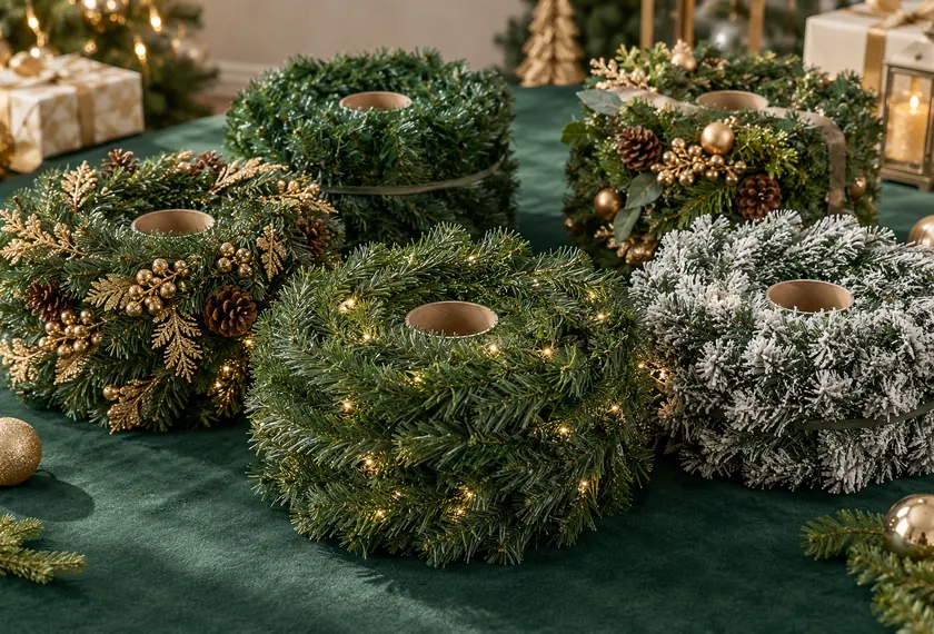 Bulk pack of pine-look Christmas garland rolls, wholesale