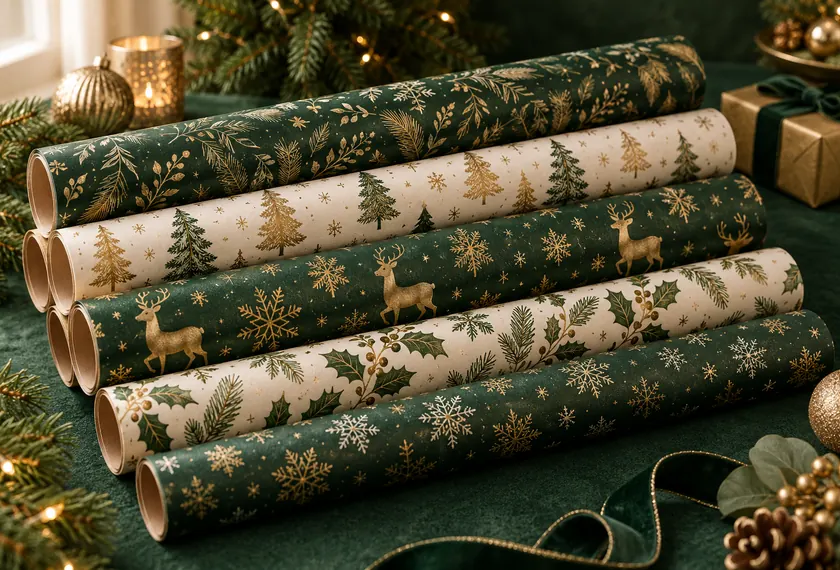 Christmas gift wrap and ribbons, wholesale stock