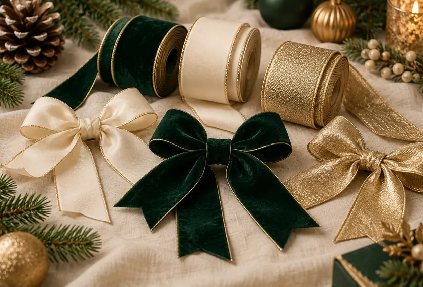 Wholesale Christmas gift wrap and ribbons