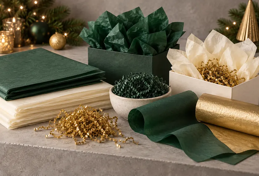 Christmas tissue paper and packaging fillers, wholesale bulk