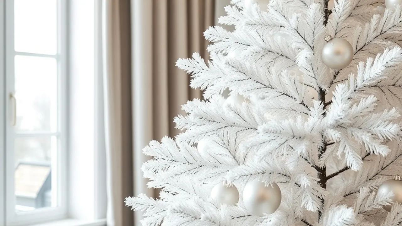 Frosted flocked artificial Christmas tree, wholesale